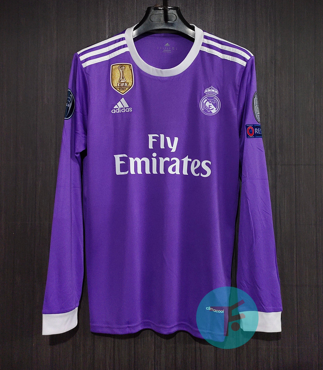 Real Madrid Jersey 2016/17 Away Retro - Long Sleeve