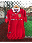 Manchester United 1998/99 Classic Home Retro with Keane print