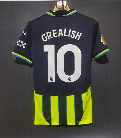 Grealish Manchester City Away Printed T-shirt 24/25, Showroom Quality