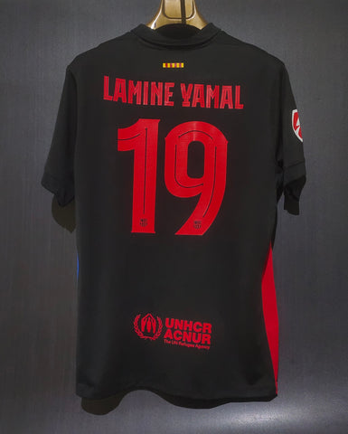 Lamine Yamal Barcelona Away Printed T-shirt 24/25, Authentic Quality