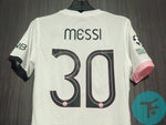 Printed: Messi-30 PSG Away T-shirt 21/22, Showroom Quality with UCL badges