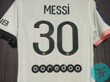 Printed: Messi-30 PSG Away T-shirt 21/22, Showroom Quality with Ligue 1 badge