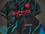 Manchester City Third T-shirt 23/24, Authentic Quality in EPL Font