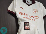 Manchester City Away T-shirt 23/24, Authentic Quality in EPL Font