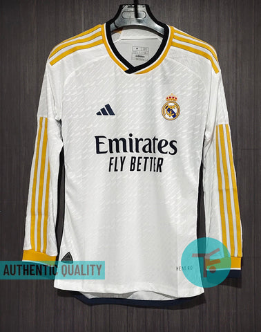FULL HAND : Real Madrid Home T-shirt 23/24, Authentic Quality