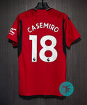 Printed : Manchester United Home T-shirt 23/24, Showroom Quality with Casemiro 18 print