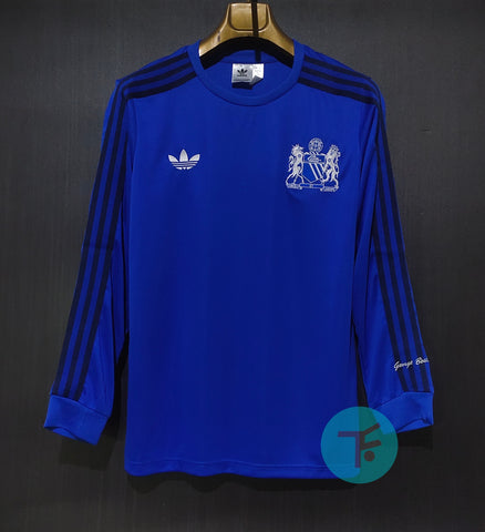 Manchester United x George Best x adidas Originals Long Sleeve Jersey Blue