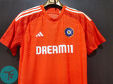 India Cricket Orange Training Jersey in Authentic Quality