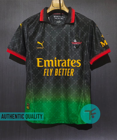 AC MILAN X OFF-WHITE™ 2024/25 BLACK AUTHENTIC JERSEY