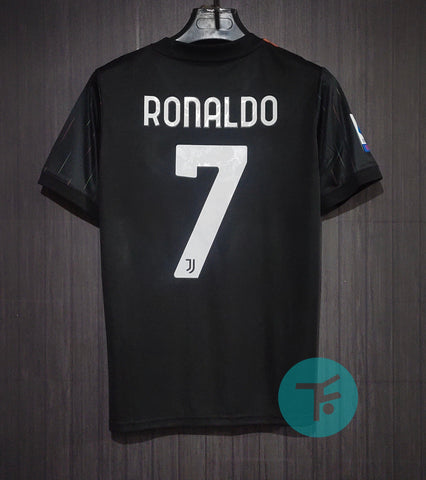 Printed: Ronaldo-7 Juventus Away 21/22, Showroom Quality with Serie A Badge