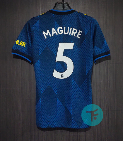 Printed: Maguire-5 Manchester United Third T-shirt 21/22, Authentic Quality with EPL Badge