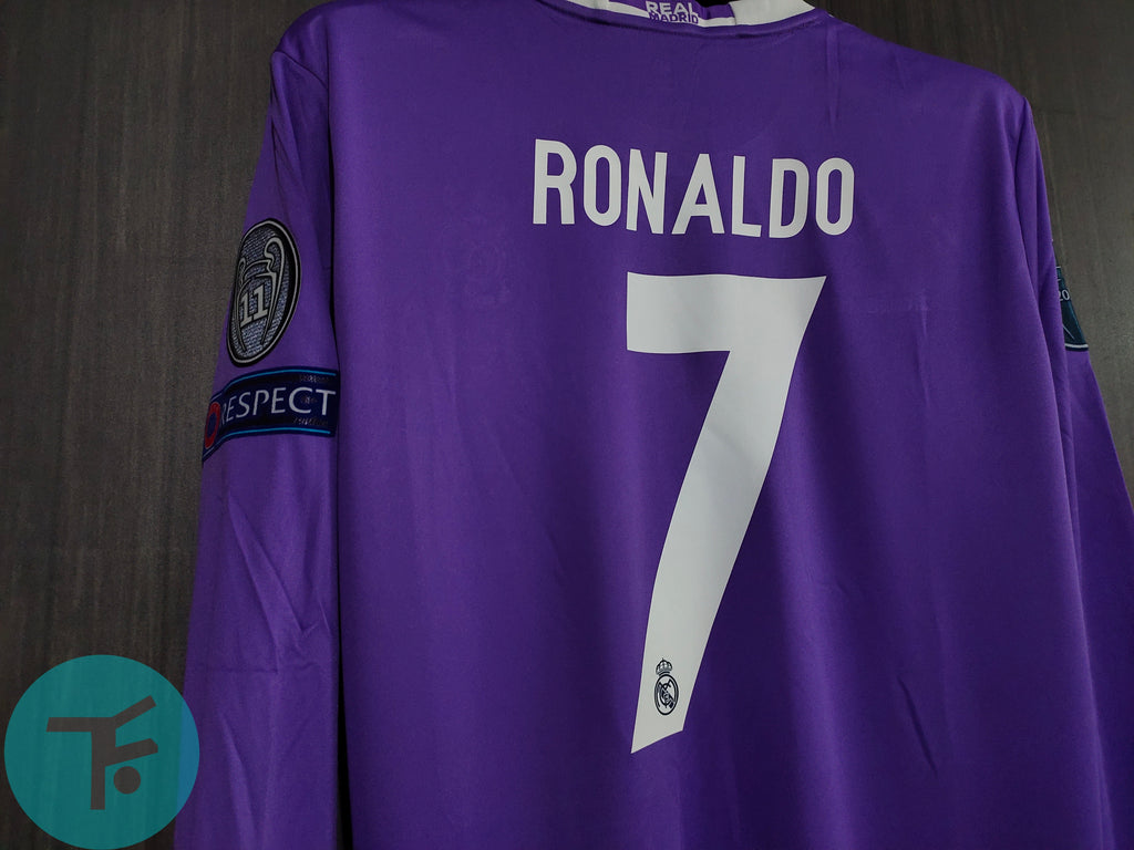 US$ 29.99 - Real Madrid 2016/2017 away retro shirt long-sleeve Ronaldo 