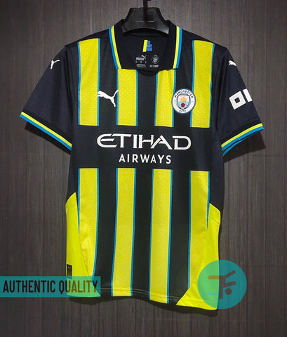 Manchester City Away T-shirt 24/25, Authentic Quality in EPL Font