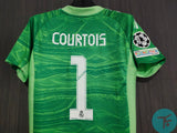 Real Madrid 2021/22 GK T-shirt with Courtois-1 and UCL Badges