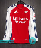 FULL HAND : Arsenal Home T-shirt 24/25, Authentic Quality with EPL Font