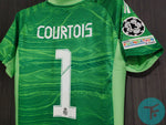 Real Madrid 2021/22 GK T-shirt with Courtois-1 and UCL Badges