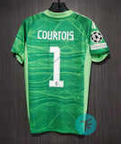 Real Madrid 2021/22 GK T-shirt with Courtois-1 and UCL Badges