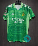 Real Madrid 2021/22 GK T-shirt with Courtois-1 and UCL Badges