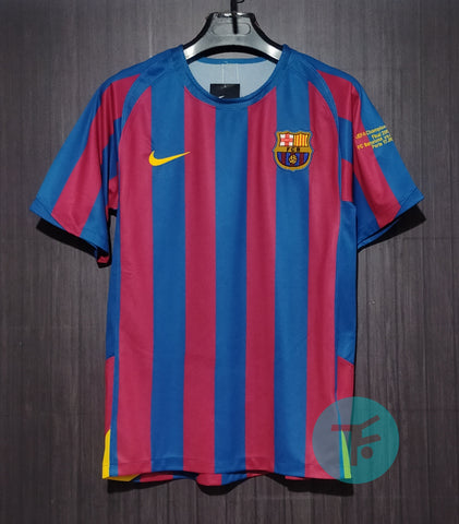 Barcelona Home 2005/06 UCL Winning Retro(with revised Nike logo position)