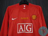 Manchester United 2007-08 Classic Home Retro in Full sleeves with Ronaldo-7 print and UCL Badge