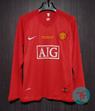 Manchester United 2007-08 Classic Home Retro in Full sleeves with Ronaldo-7 print and UCL Badge