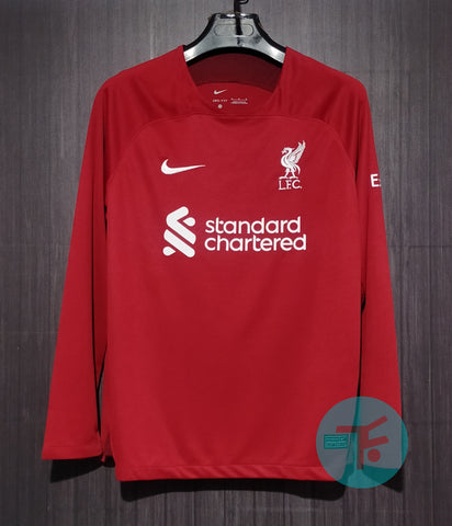 Full-Sleeve: Liverpool Home T-shirt 22/23, Showroom Quality with EPL Font