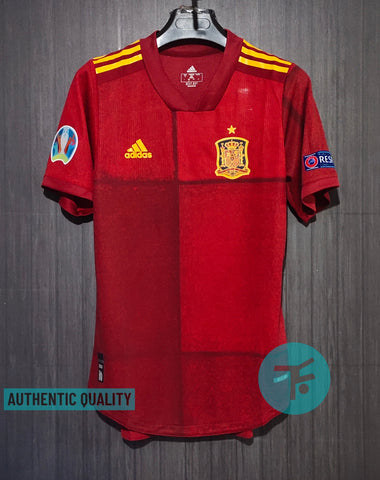 Spain Home Euro T-shirt with Euro Badges, Authentic Quality