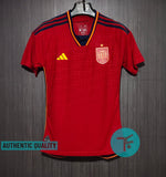 Spain Home 2022 FIFA WC T-shirt, Authentic Quality